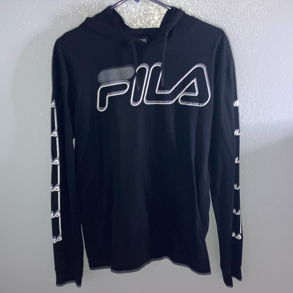 Black FILA Long Sleeve with Hood